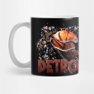 Classic Sports Detroit Proud Name Basketball Mug